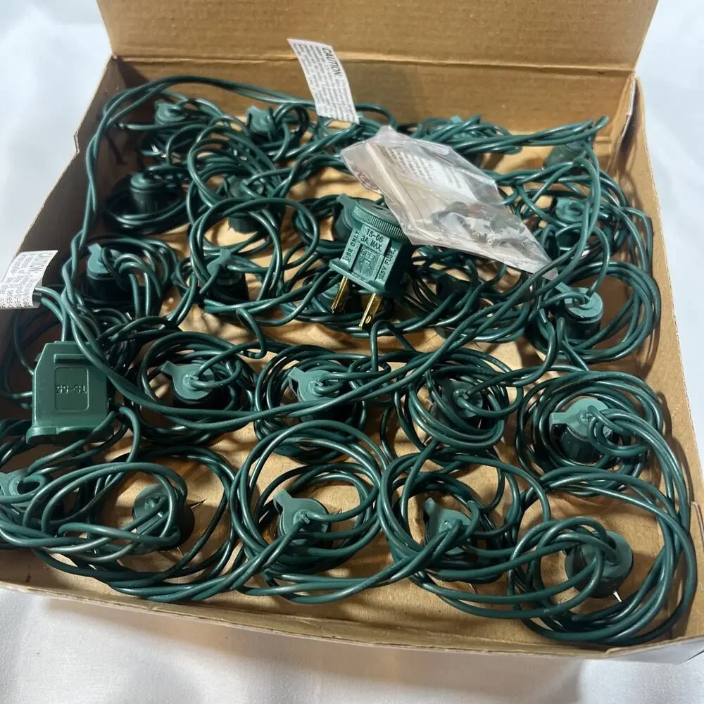 Vintage Jewel Diamond Light Set String Clear Iridescent Christmas Party Room